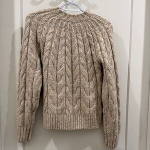 Mayoral Cable Knit Tan Sweater